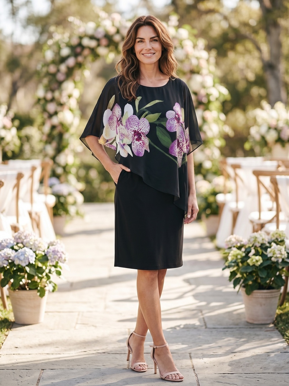 VENUS Black Evening Dress